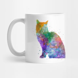 Chartreux cat in watercolor Mug